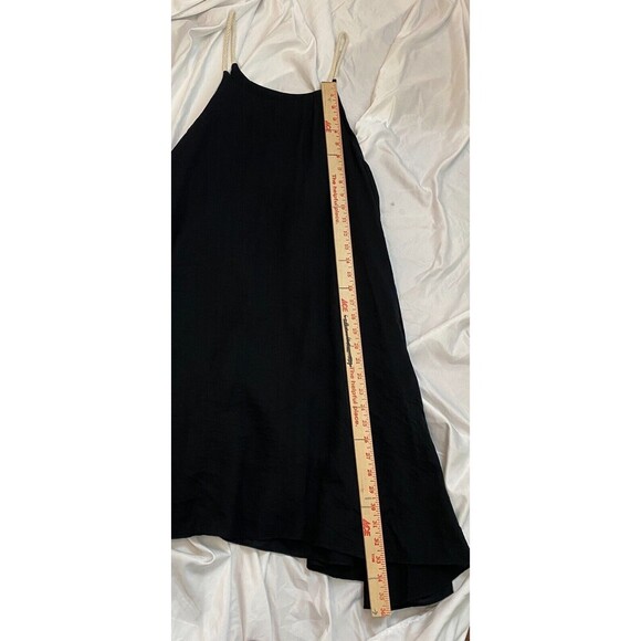 Anthropologie Moon River Sz L Dress NWT Crepe Coastal Mini Beach Vacation Black - Picture 9 of 11